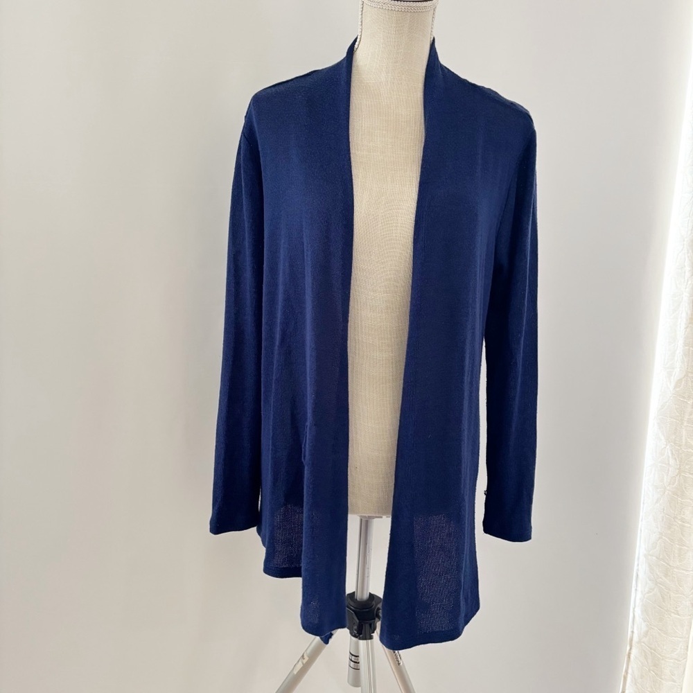 Covington Blue Open Front Cardigan Sweater
